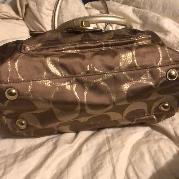 Gold and bronze coach bag - Picture 5 of 5
